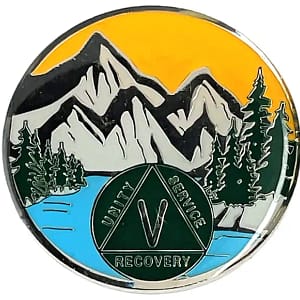 A picture of the sobriety challenge coin.