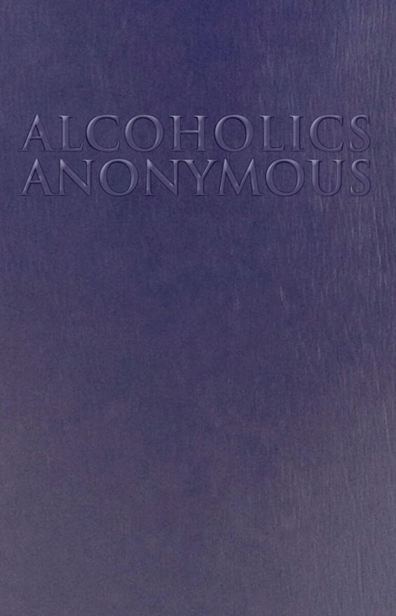 A book cover with the title alcoholics anonymous.