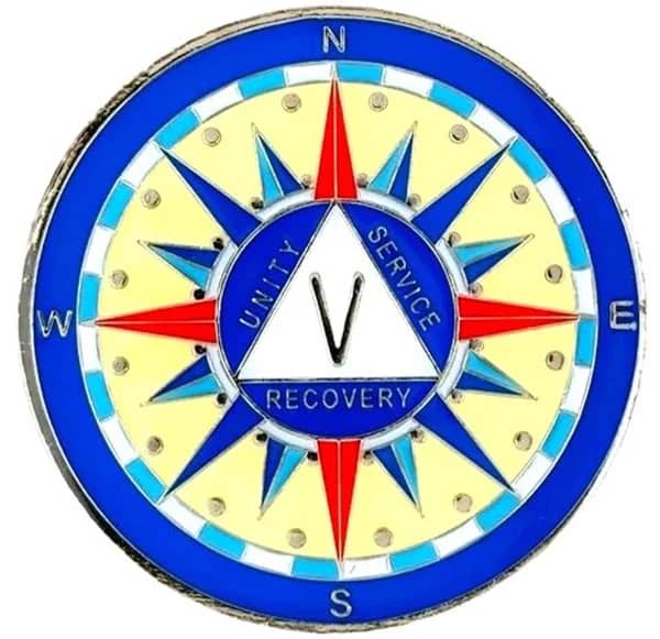 A blue and white compass rose with the words " delta service recovery ".