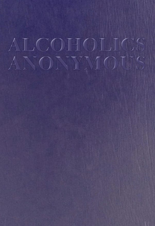 A book cover with the title alcoholics anonymous.